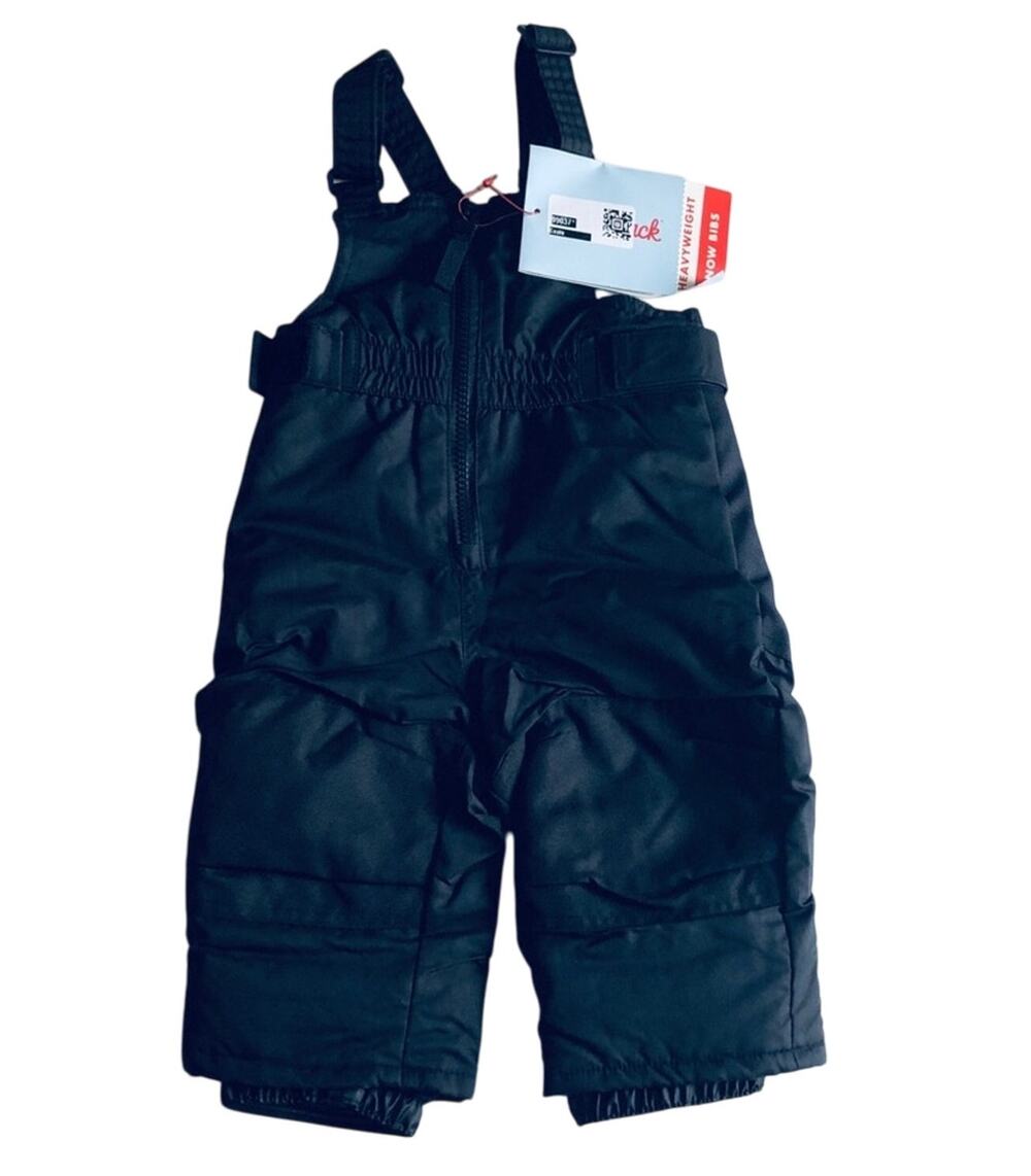 NEW Cat & Jack Heavyweight Snow Bib Overalls Black 12 Months